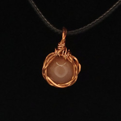Mini peach adventurine pendant