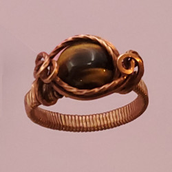 Copper and Tigereye Ring